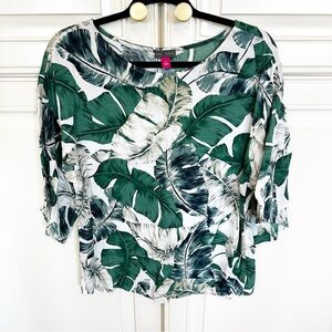 Tropical Leaf Print Women's Top